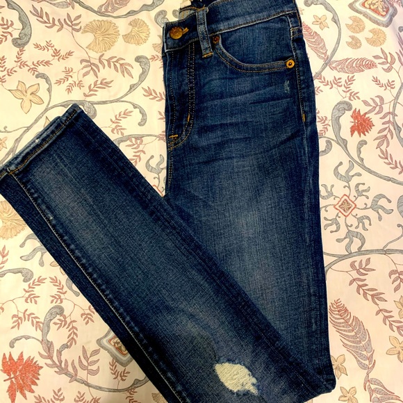 JCrew size 24 EUC toothpick jeans with stretch. - Picture 4 of 5